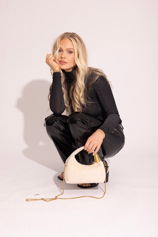 London Vegan Suede Crossbody