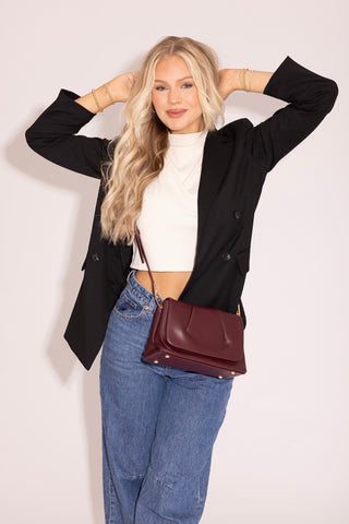 Dayton Vegan Pleated Crossbody