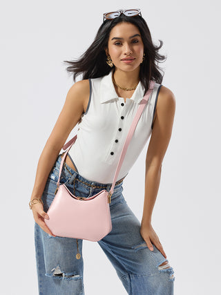 Incheon Vegan Shoulder Bag Lt. Pink - Jennu vegan handbag