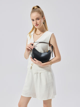 Montreal Vegan Shoulder Bag Black - Jennu vegan handbag