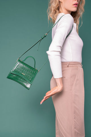 Dubai Vegan Croc Mini Crossbody